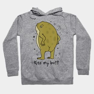 Frog Art Cottagecore Kiss My Butt Hoodie